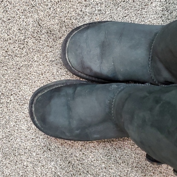 Ugg Australia Women 1873 Tall Suede Sheepskin Button 3 Boots shoes sz 7 - Picture 4 of 14